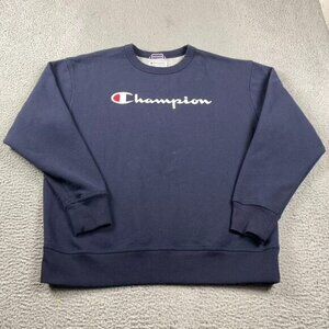 Champion Authentic Athleticwear Crew neck Sweater Men's Large Navy